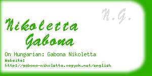nikoletta gabona business card